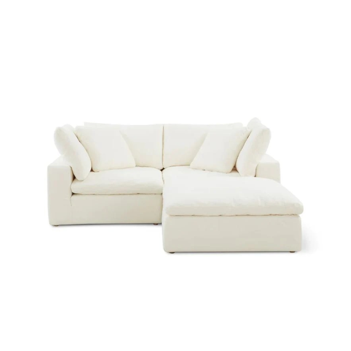 Lunara Cloud 2 Piece Sofa With Footstool - luxury soft fibre cloud sofa by Vogue Vocus