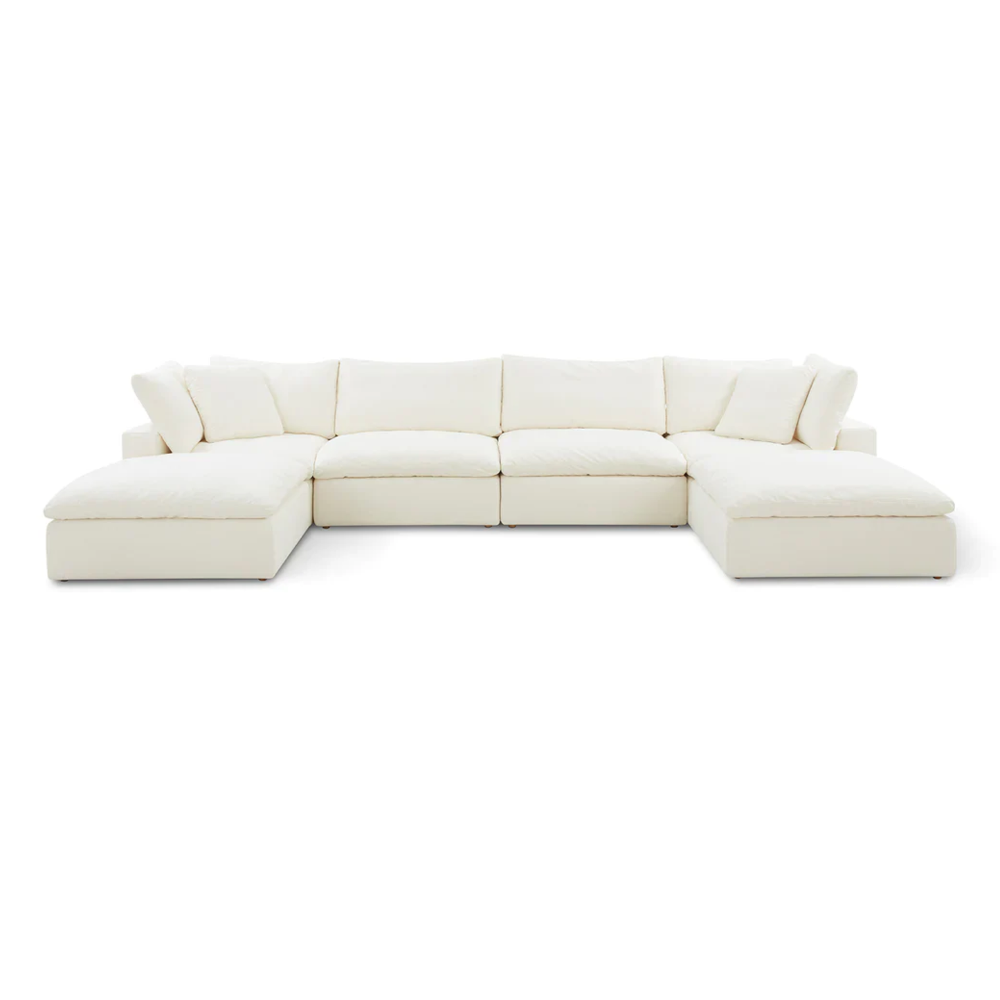 Lunara Cloud XL U Shape Sofa With Two Stools - luxury soft fibre cloud sofa by Vogue Vocus