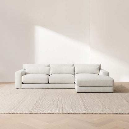 Valencia Deep Seat Modular Sofa Collection - luxury velvet modular sofa in cream by Vogue Vocus