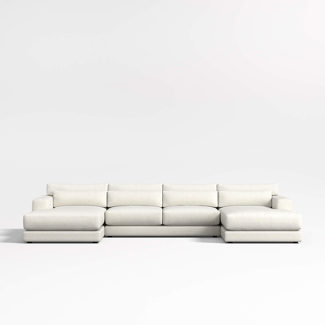 Valencia Deep Seat Modular Sofa Collection - luxury velvet modular sofa in cream by Vogue Vocus view 3
