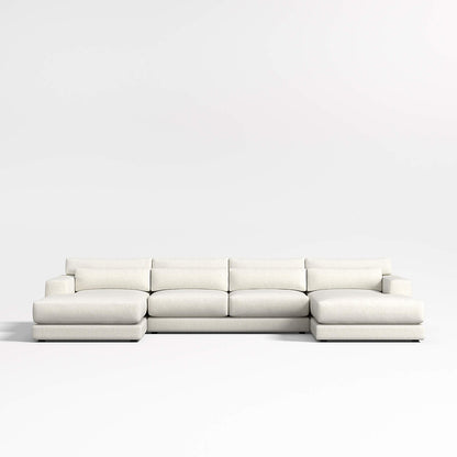 Valencia Deep Seat Modular Sofa Collection - luxury velvet modular sofa in cream by Vogue Vocus view 3