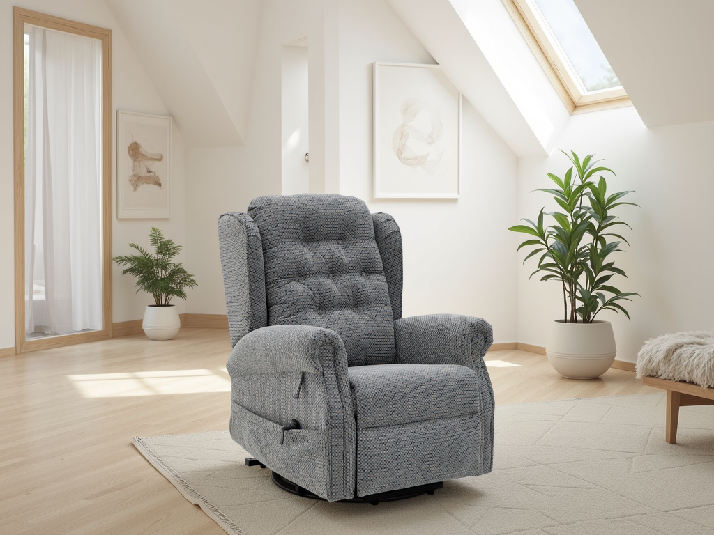 Ellora Rise & Recline Chair in Grey