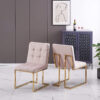 Spectra Velvet Fabric Dining Chair Pink and Gold - luxury dining furniture