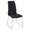 Tilly Fabric Dining Chairs Chrome and Grey (4s) - luxury dining furniture