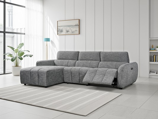 Florence Corner Recliner Sofa in Charcoal