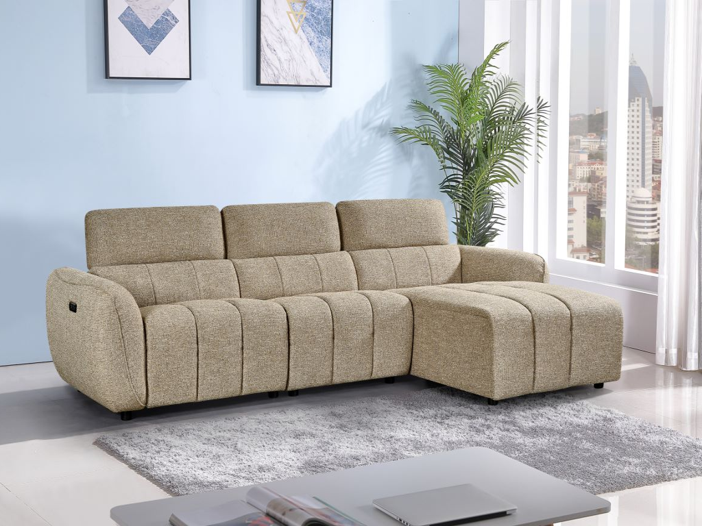 Florence Corner Recliner Sofa in Mocha