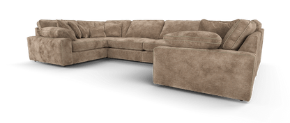 Maison Large U Shape Sofa With Contrast Piping Full Back