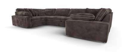 Maison Large U Shape Sofa With Contrast Piping Full Back
