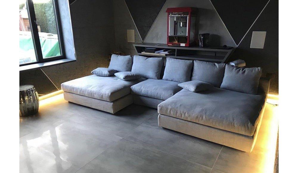 Cavallo Cinema Sofa Handmade in Luxe Velvet Fabric - luxury velvet modular sofa by Vogue Vocus