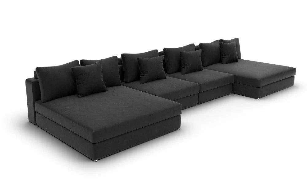 Cavallo Cinema Sofa Handmade in Luxe Velvet Fabric - luxury velvet modular sofa by Vogue Vocus view 3