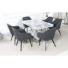 Westlake Marble Effect Glass Dining Table - luxury dining furniture