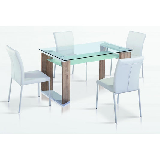 Zola Faux Leather Dining Chairs Chrome White - luxury dining furniture