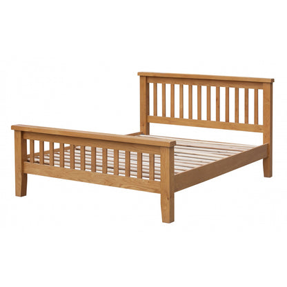 Alderley Solid Oak High Footend Bed - King Size - Light Oak
