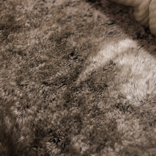 Arctic Wolf Faux‑Fur Bed