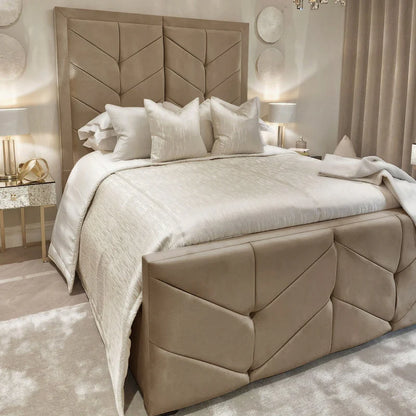 Kensington Velvet Premium Chevron Bed