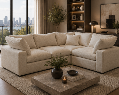 Lunara Cloud Closed End Corner Sofa