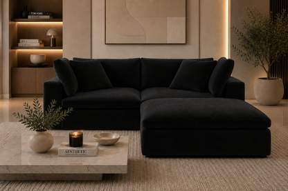 Lunara Cloud 2 Piece Sofa With Footstool