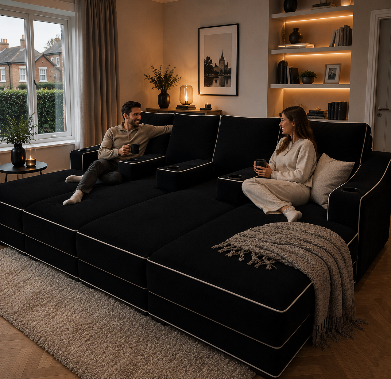 Nest Cinema Sofa With Piping