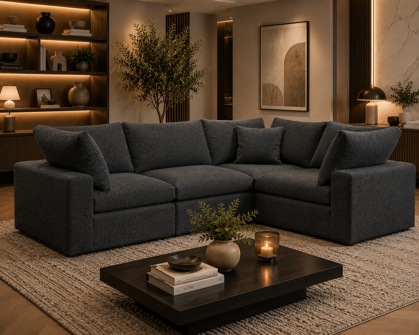 Lunara Cloud Closed End Corner Sofa