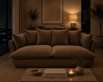 Marino 3 Seater Feather  Sofa - luxury velvet modular sofa by Vogue Vocus view 7