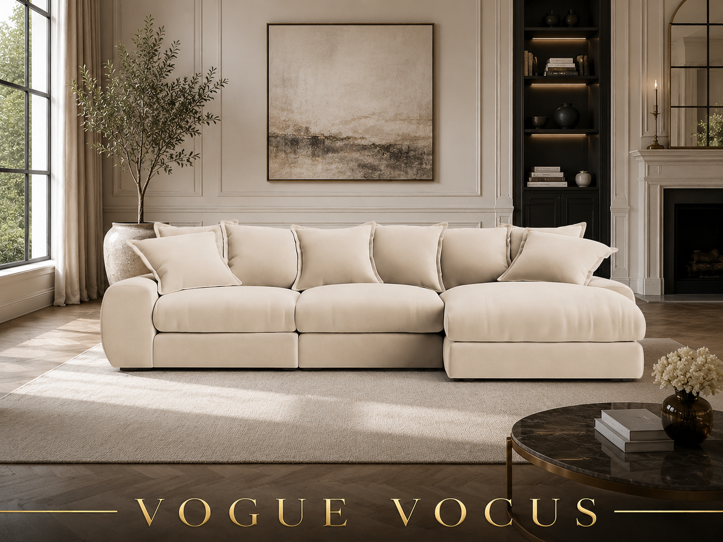 Milo Modular Right Hand Large Chaise Sofa