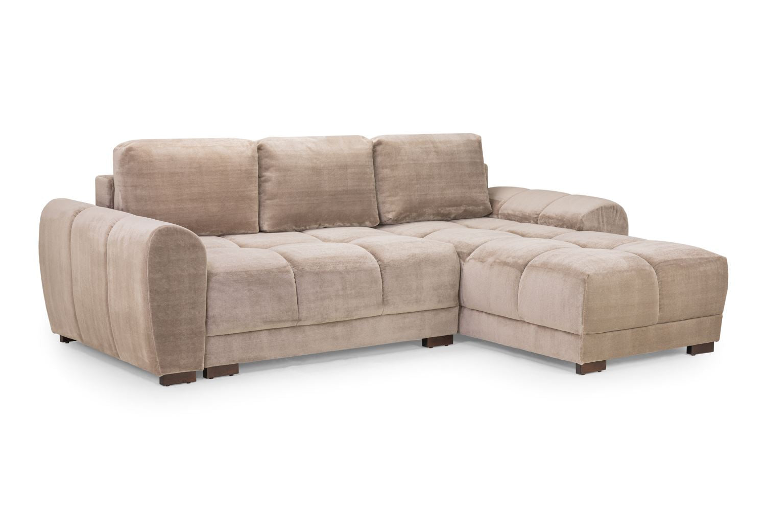 Lorenza Universal Corner Sofa Bed in Mocha