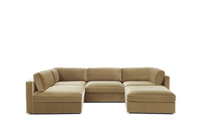 Belva Modular L-Shape With Storage Ottoman