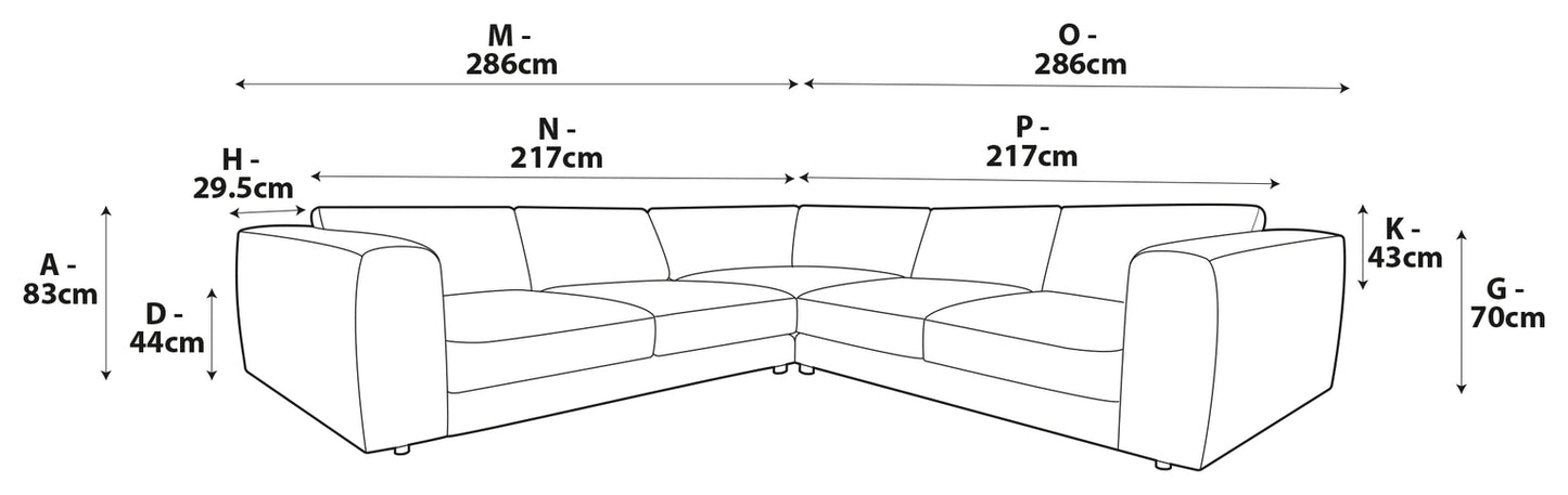 Spanish Reversible Plush Corner Sofa