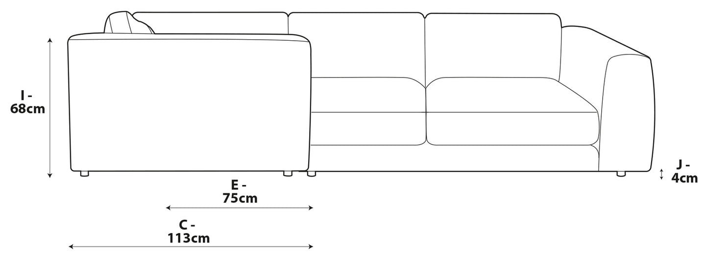Spanish Reversible Plush Corner Sofa