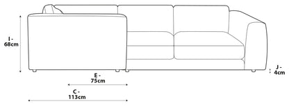 Spanish Reversible Plush Corner Sofa