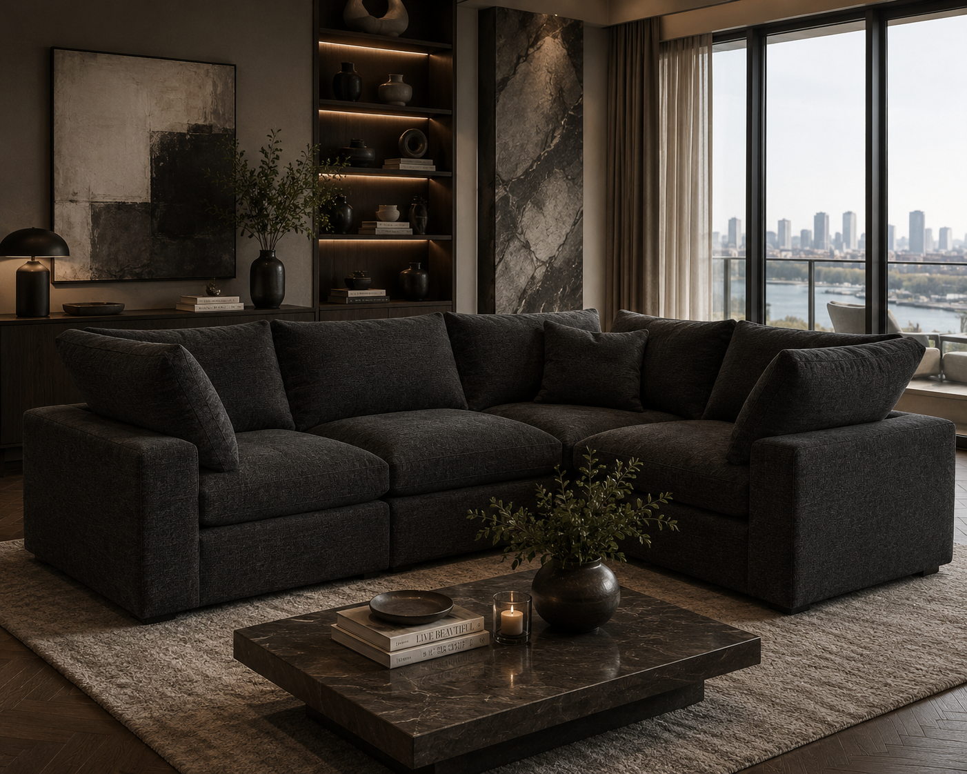 Lunara Cloud Closed End Corner Sofa