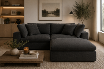 Lunara Cloud 2 Piece Sofa With Footstool