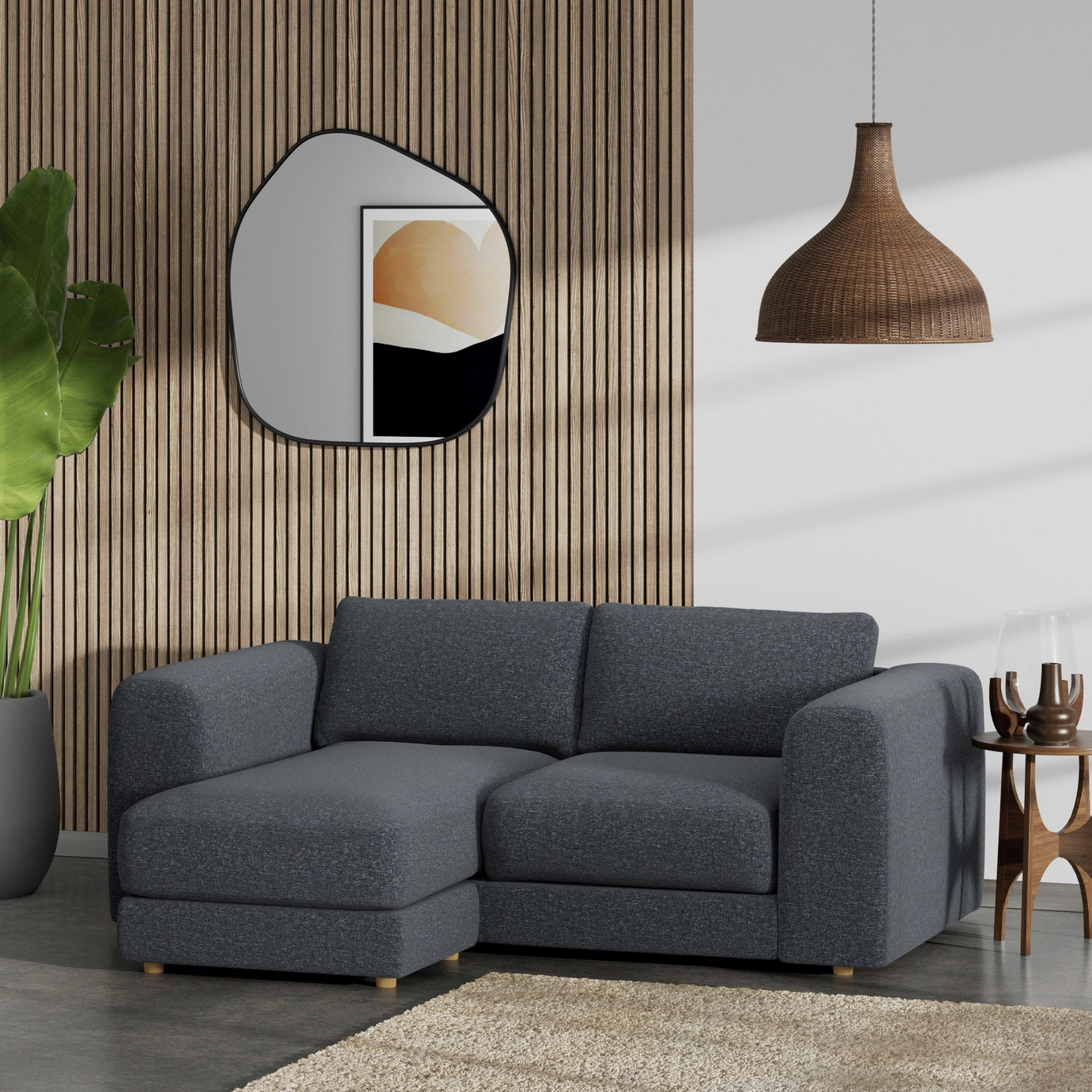 Spanish Reversible Plush 4 seater Chase Corner Sofa