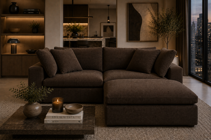 Lunara Cloud 2 Piece Sofa With Footstool