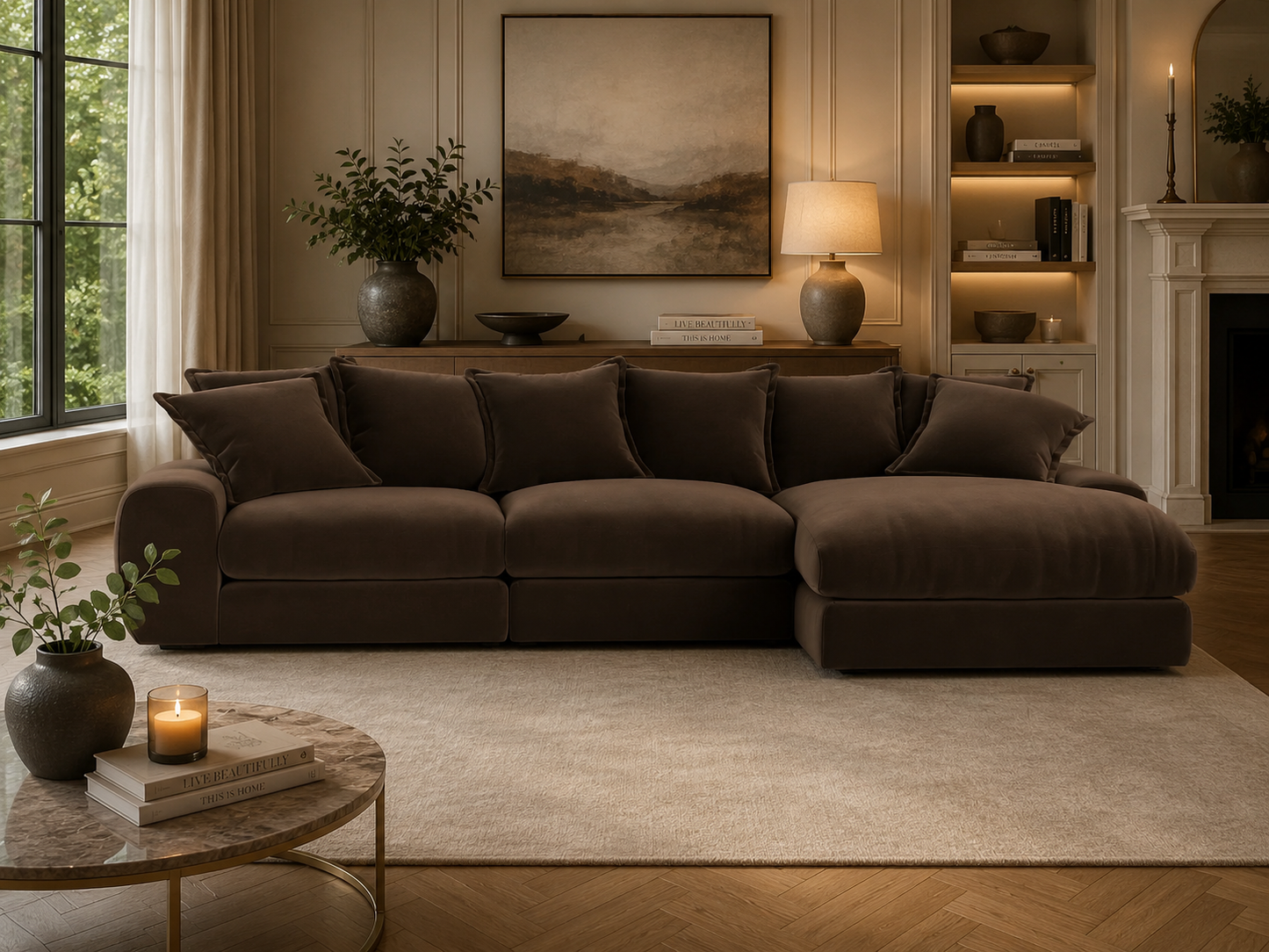 Milo Modular Right Hand Large Chaise Sofa