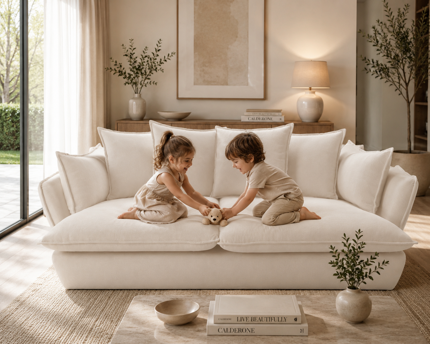 Marino 3 Seater Feather  Sofa - luxury velvet modular sofa by Vogue Vocus view 2