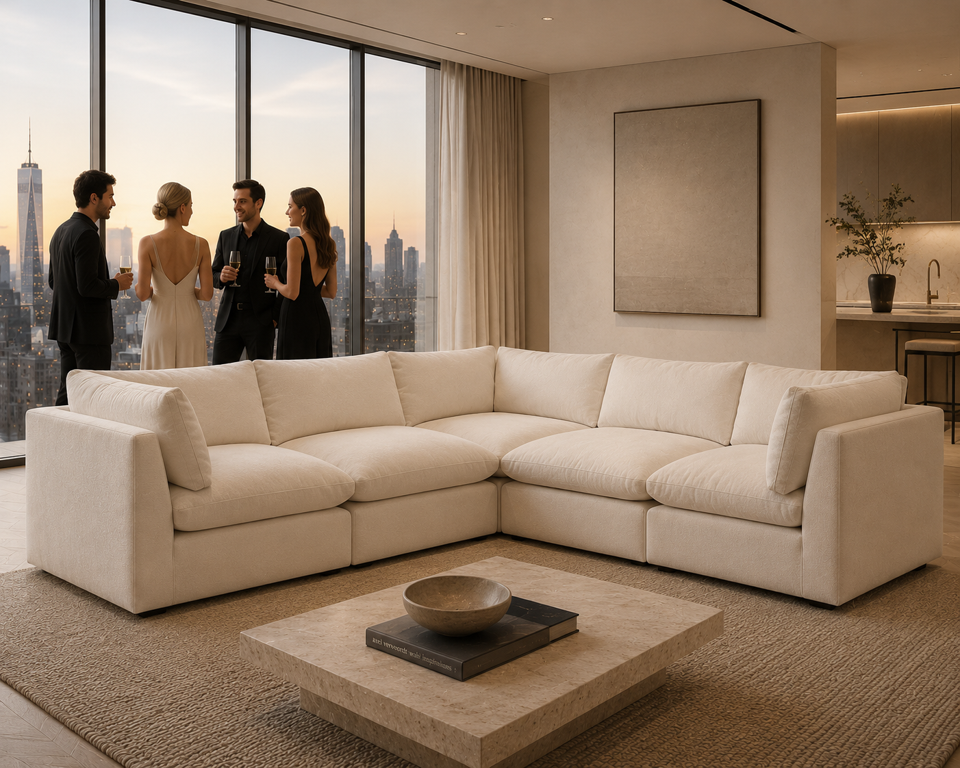 Arlo Feather 5-Piece Corner Sectional