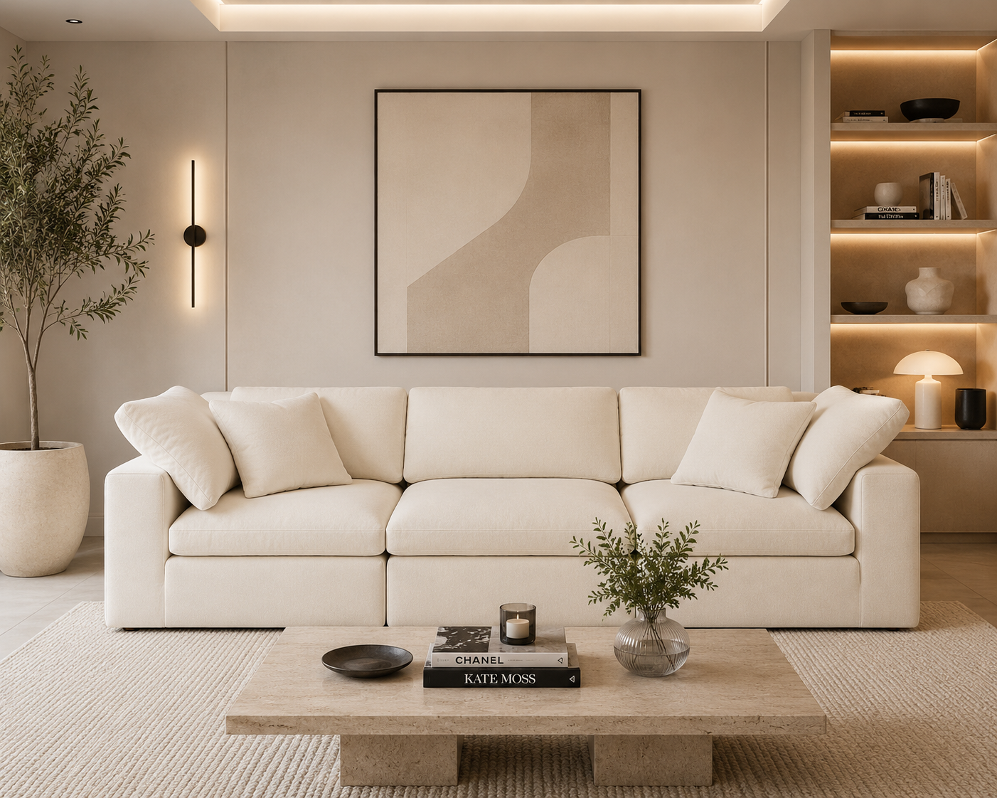 Lunara Cloud 3 Piece Modular Sofa