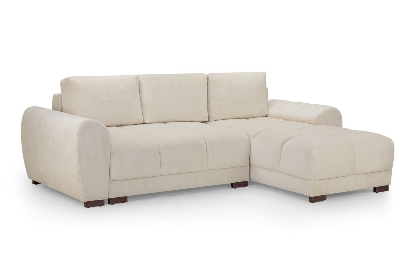 Lorenza Universal Corner Sofa Bed in Cream