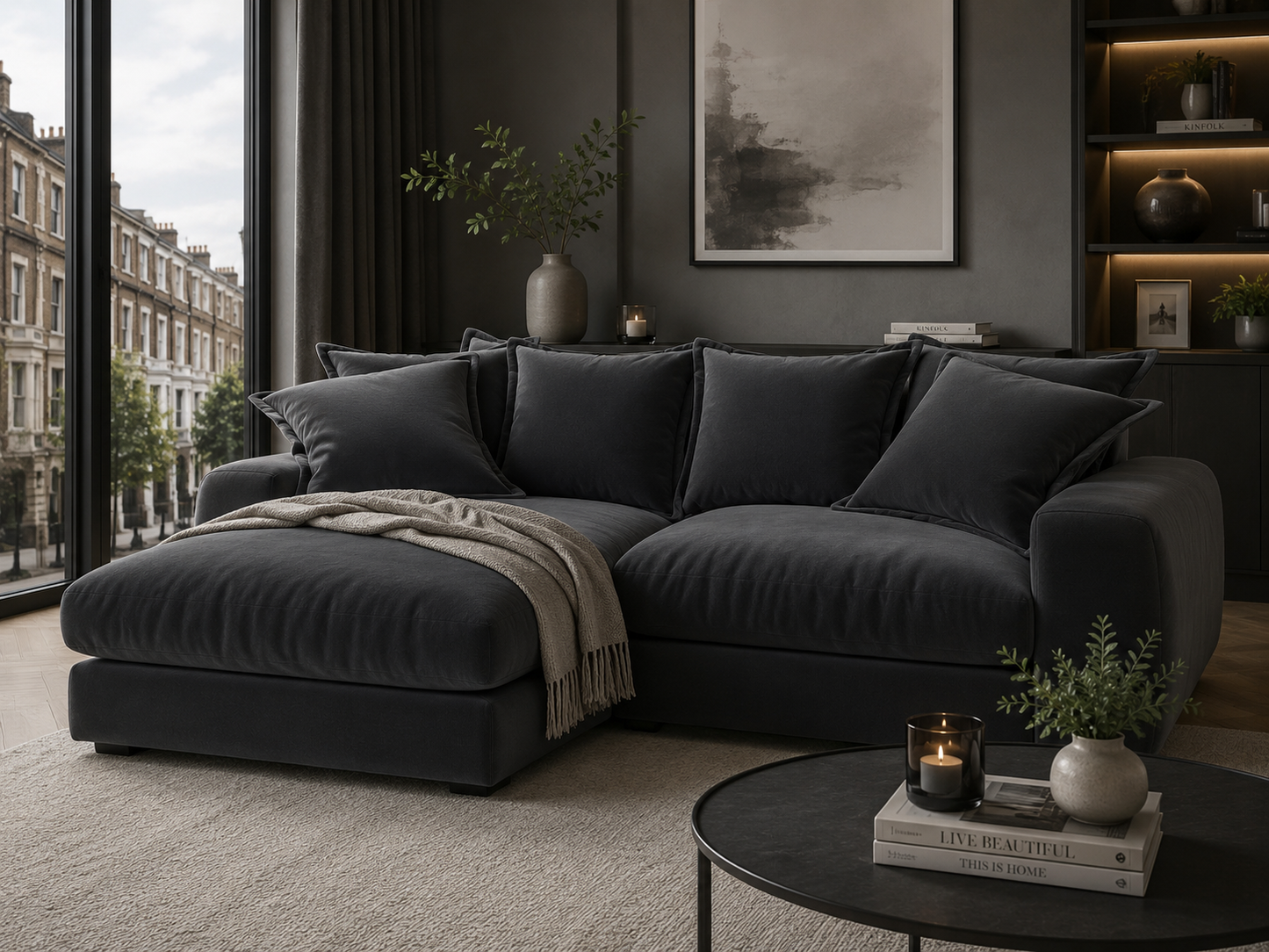 Milo Left Hand Chaise Modular Sofa