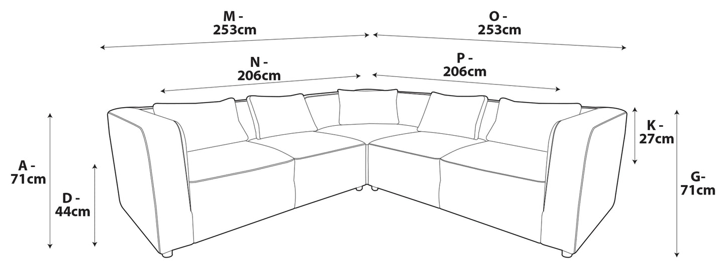 Vogue Modular Reversible Corner Sofa