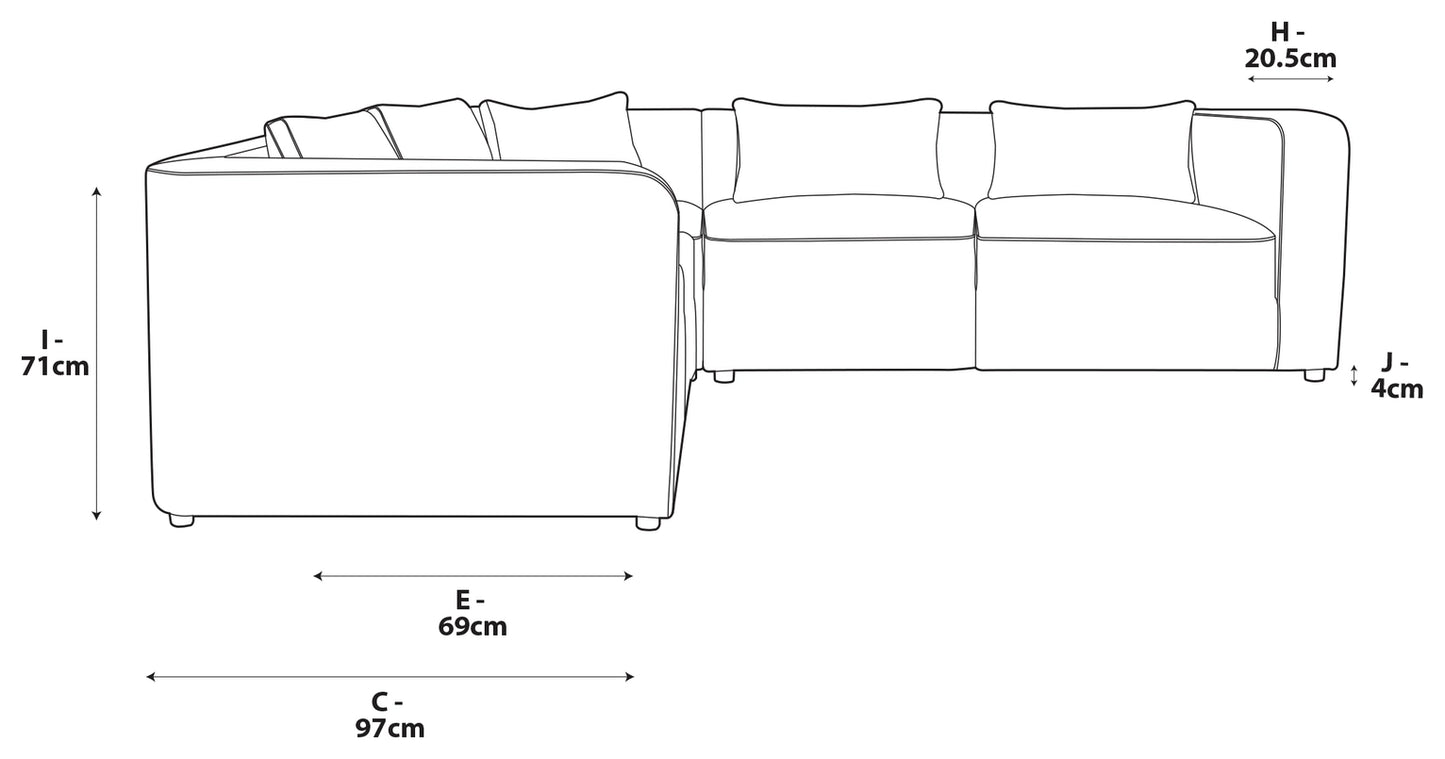 Vogue Modular Reversible Corner Sofa