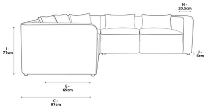 Vogue Modular Reversible Corner Sofa