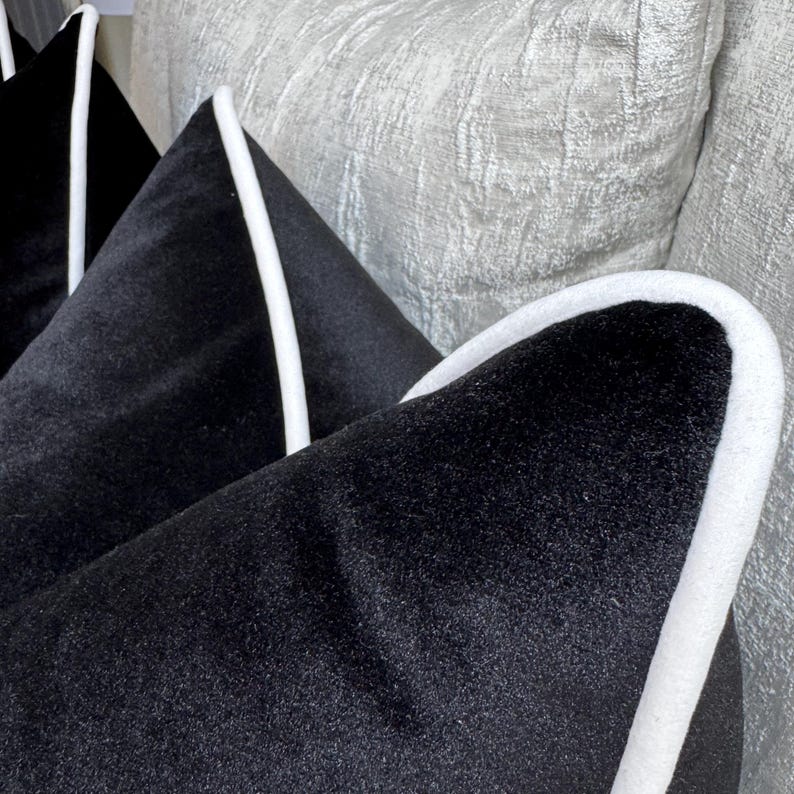 Aurelia Monochrome Piped Cushion Set - additional styling image 3
