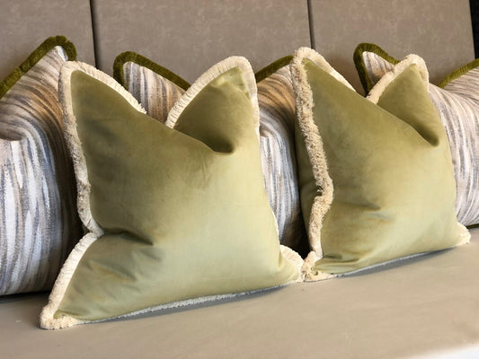 Sage Boutique Pacific Blue Velvet Cushion Set - 5 Piece