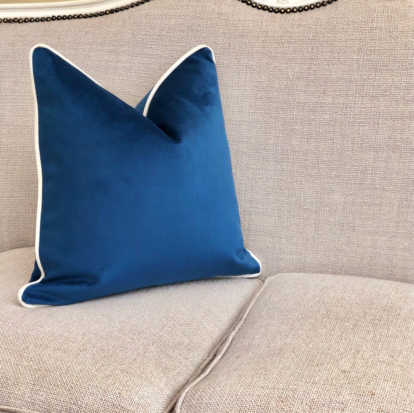 Pacific Blue Pacific Blue Velvet Cushion Set - 5 Piece additional image