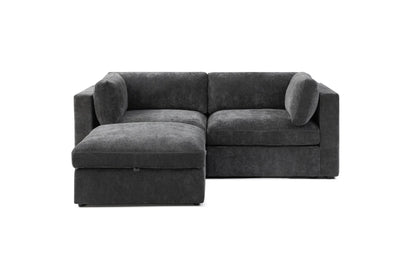 Belva 2 Seater Modular Sofa with Storage Ottoman