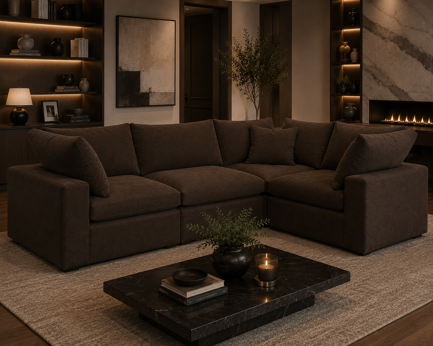 Lunara Cloud Closed End Corner Sofa