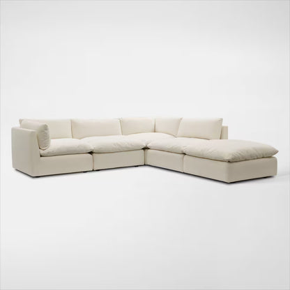 Arlo Feather 4-Piece Corner Sectional with Ottoman