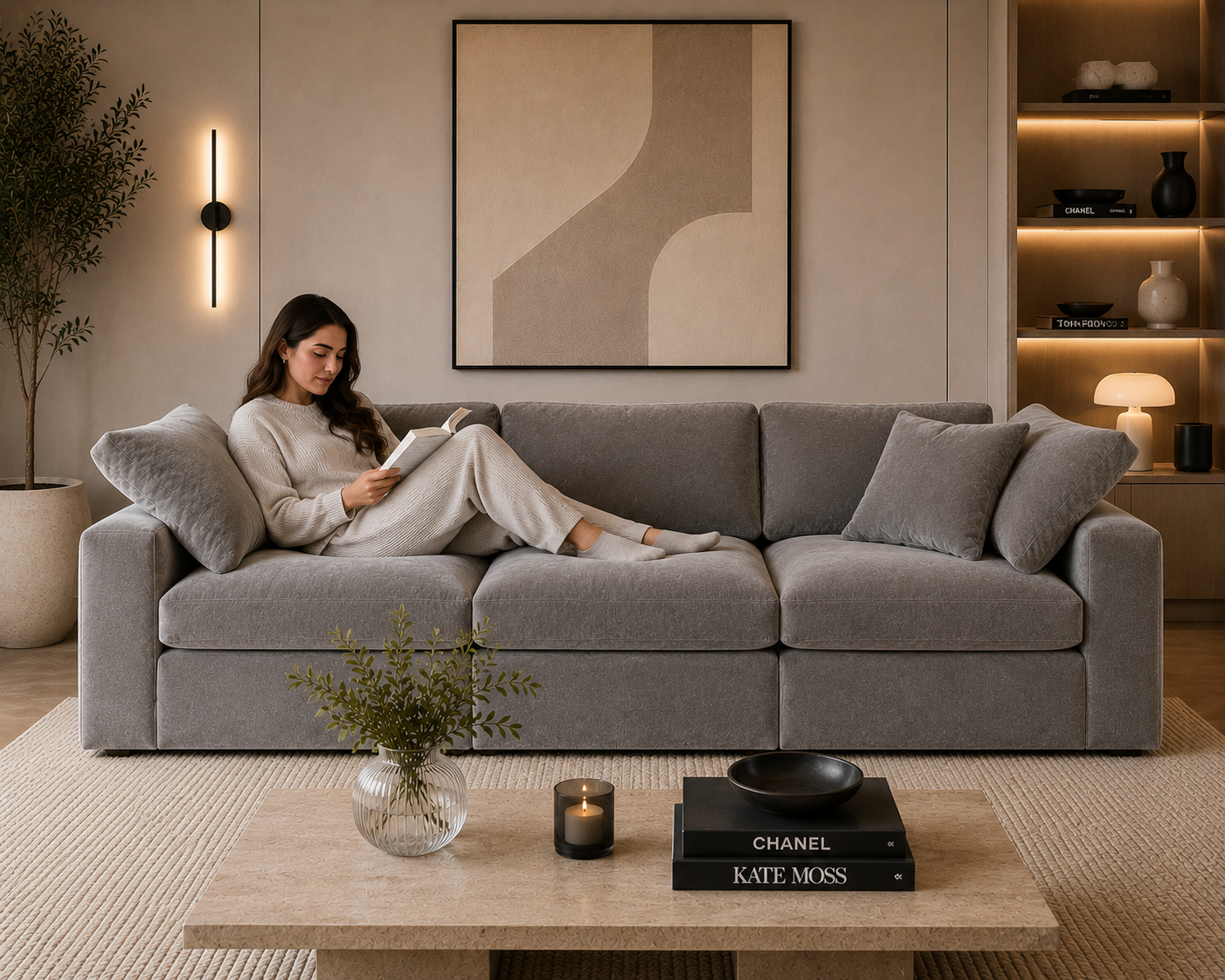 Lunara Cloud 3 Piece Modular Sofa